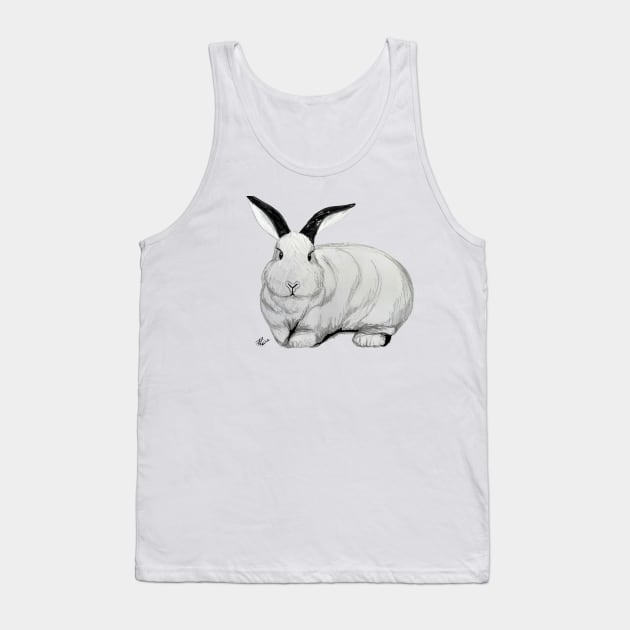 White rabbit Tank Top by Frezmade